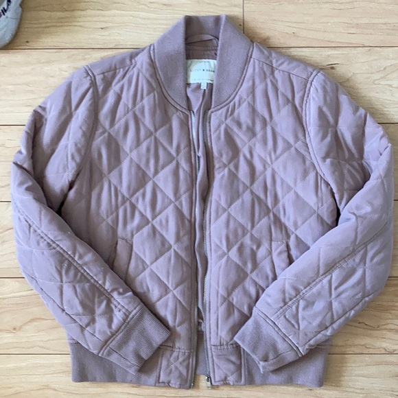 Lucky Brand taupe bomber jacket - Picture 3 of 7